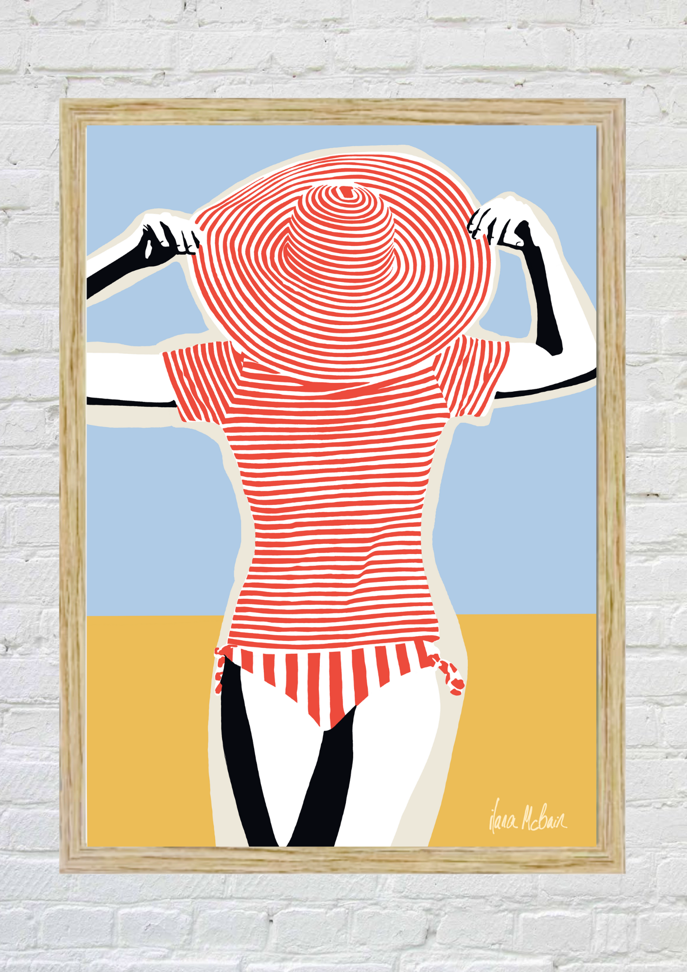 Lola on the Beach – Pop Art Print