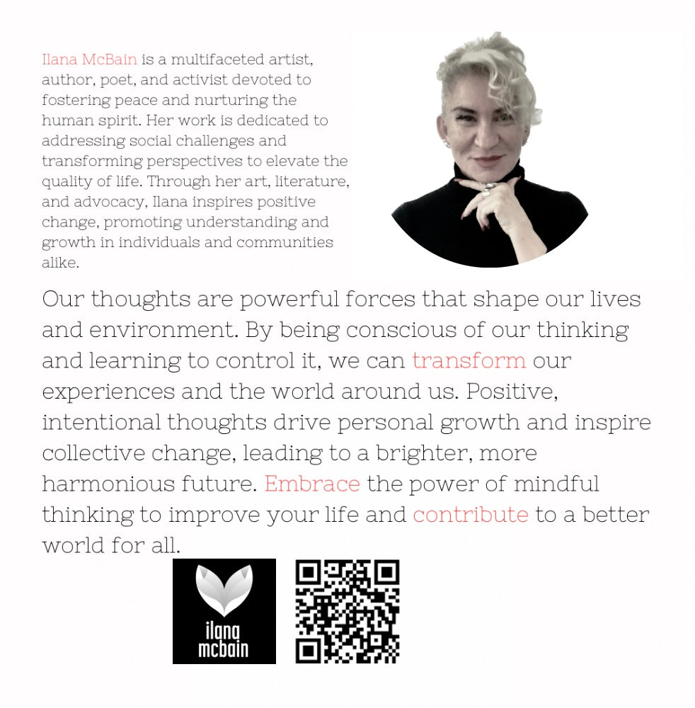 Profile of the author with text about her work and a QR code for Ilana McBain.