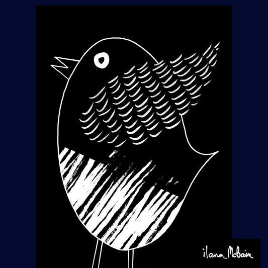 Flap Snap and Soar - BW Canvas Print