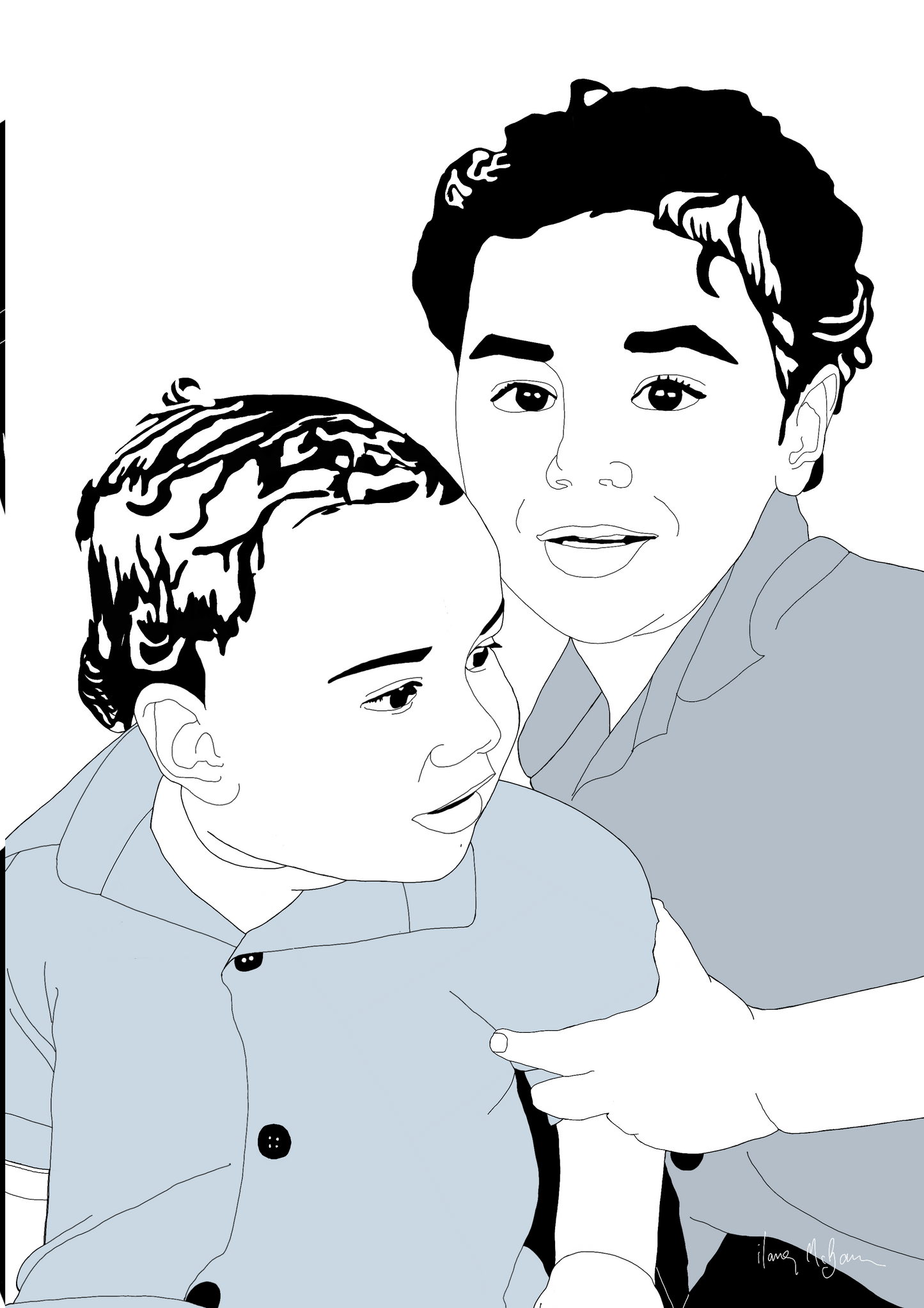 Brothers Personalised Portrait