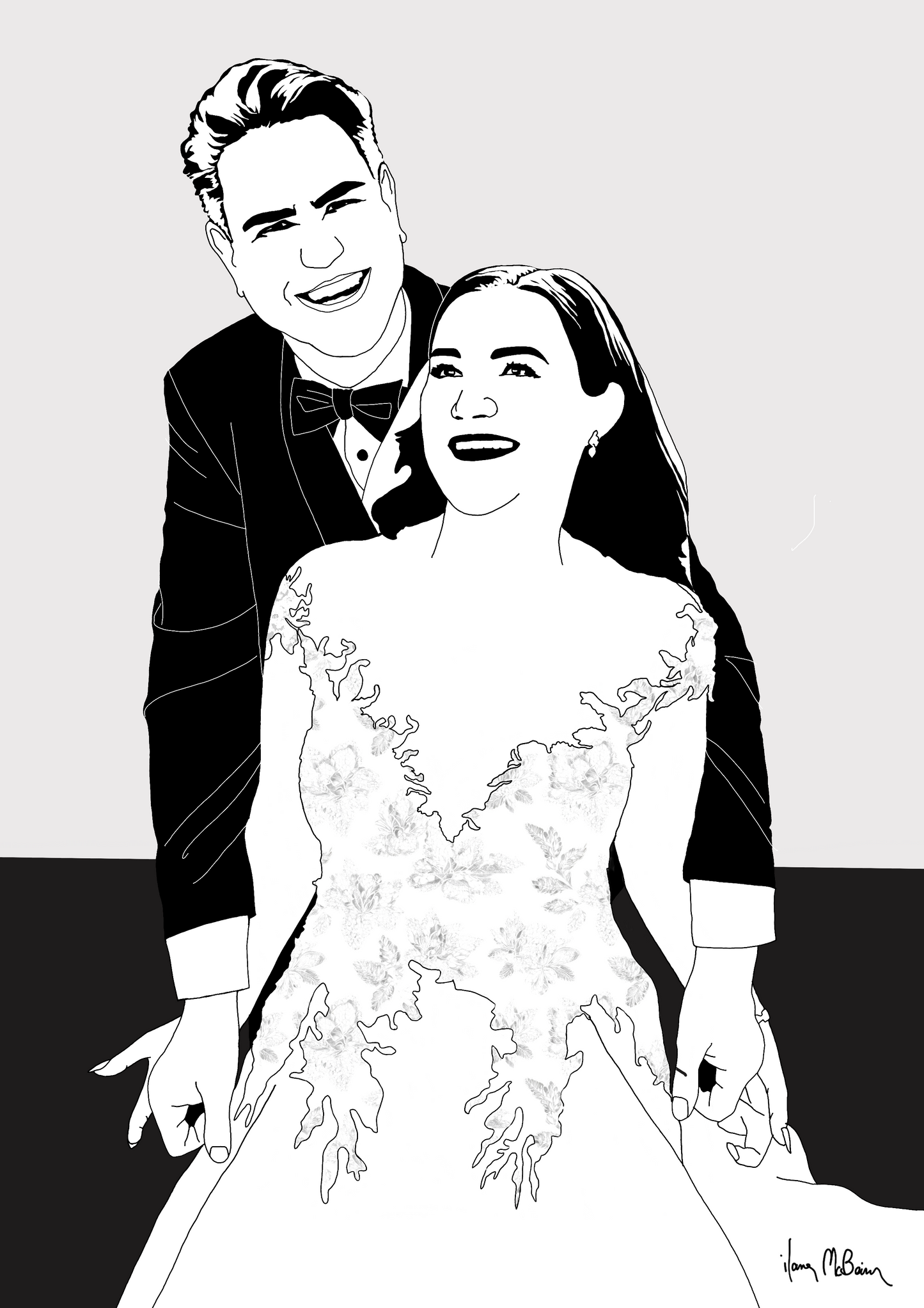 Wedding Couple Personalised Portrait