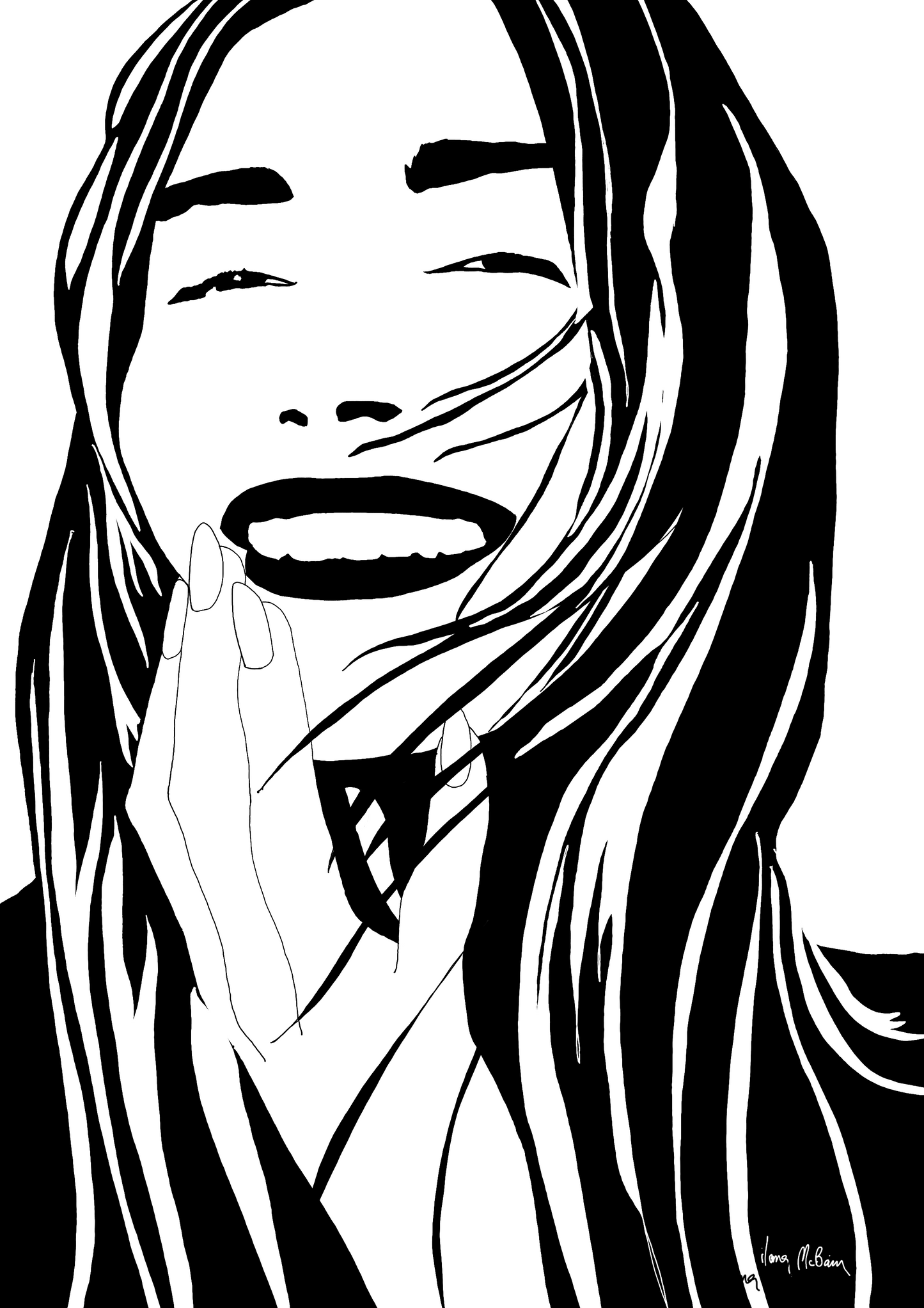 A Happy Young Woman Personalised Portrait
