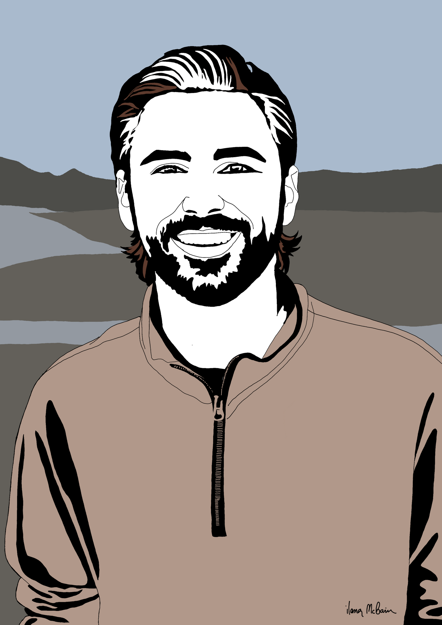 A Happy Young Man Personalised Portrait