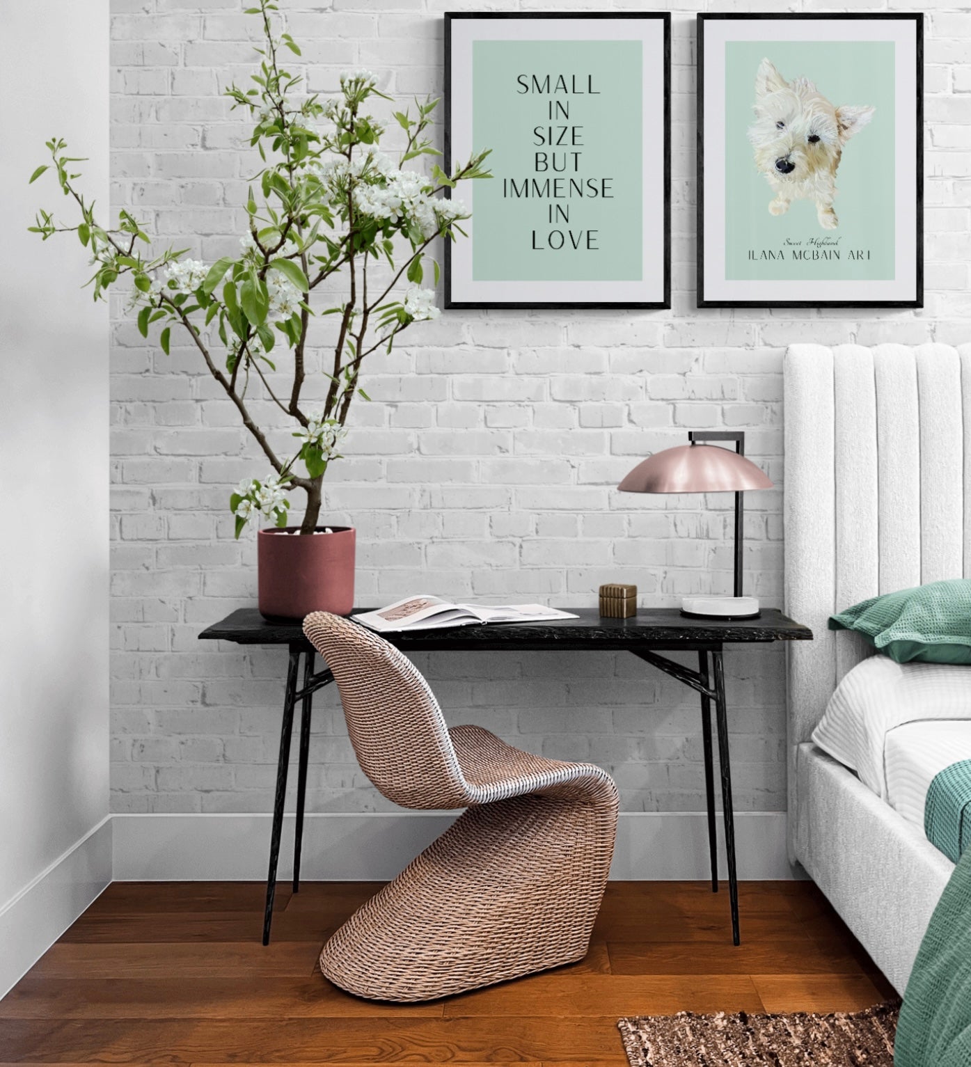 Ilana McBain Art, Hand-Painted Dachshund Art, Dachshund Original Illustration, Dachshund Painting, Dachshund Artwork, Dachshund Art Print, Dachshund Wall Art, Dachshund Pet Portrait, Inspirational Quotes, printable wall art