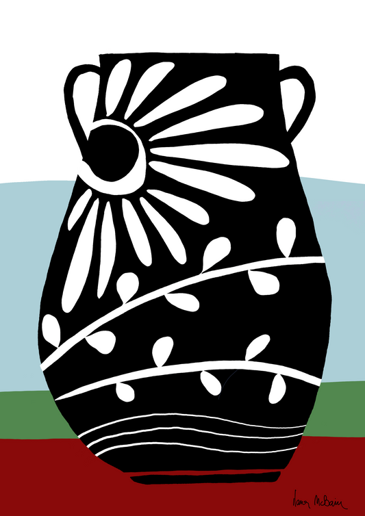 Petals and Porcelain – Vase Print - A Story of Grace In a Birch Frame