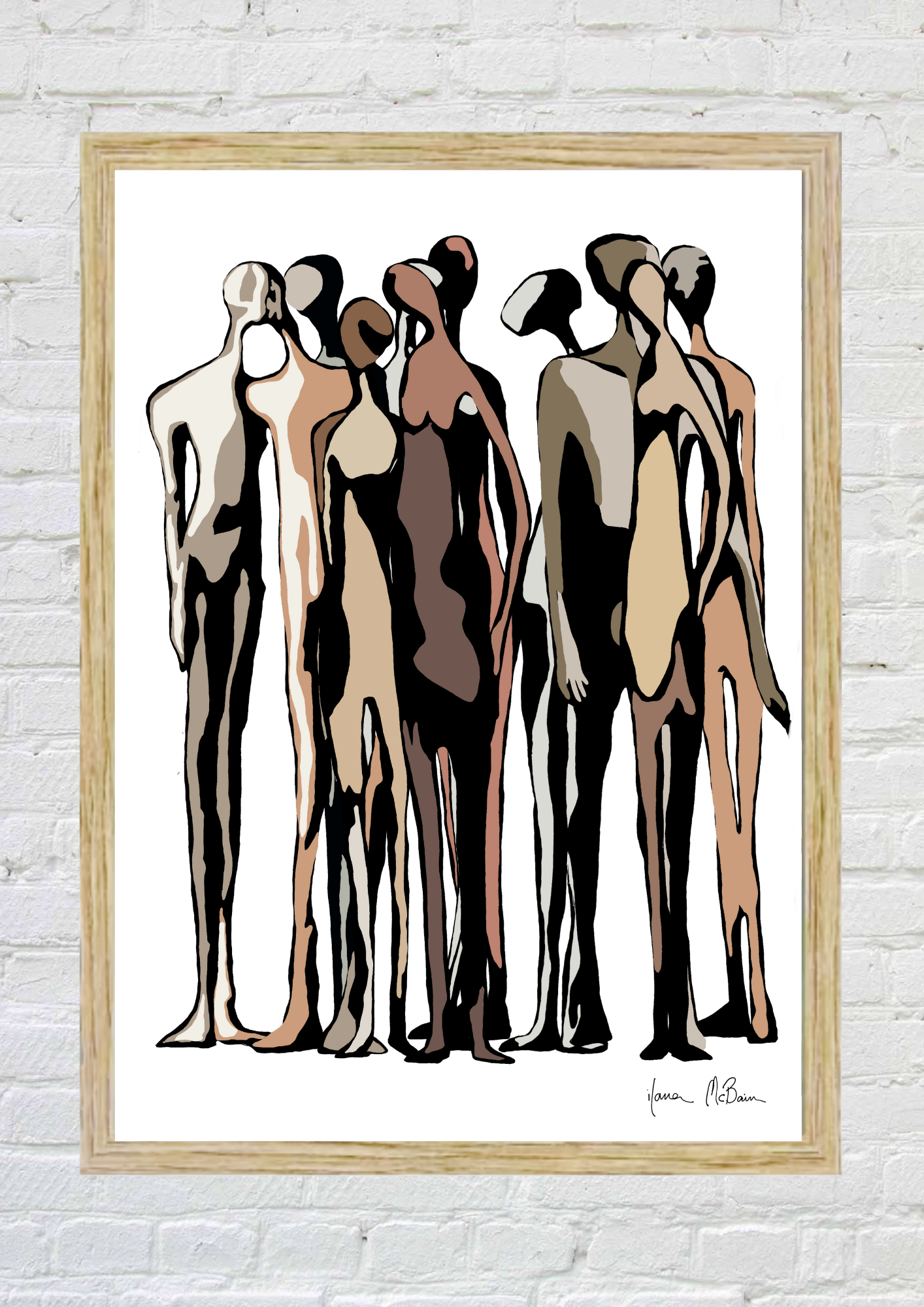 Earth People Naked – A Contemporary Portrait of Us All A3 frame