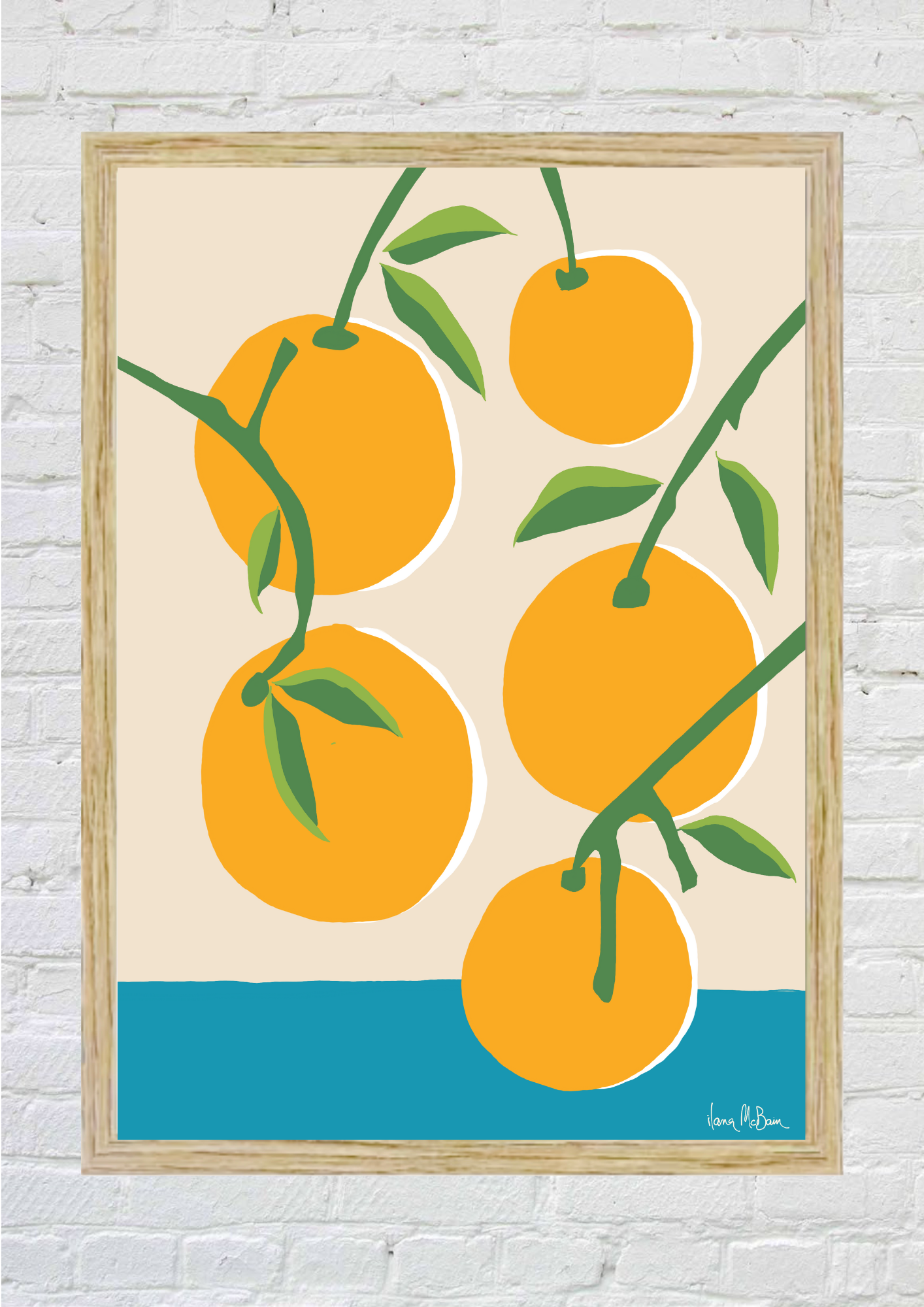 Fresh Parades: The Vibrance of Oranges - Art Print