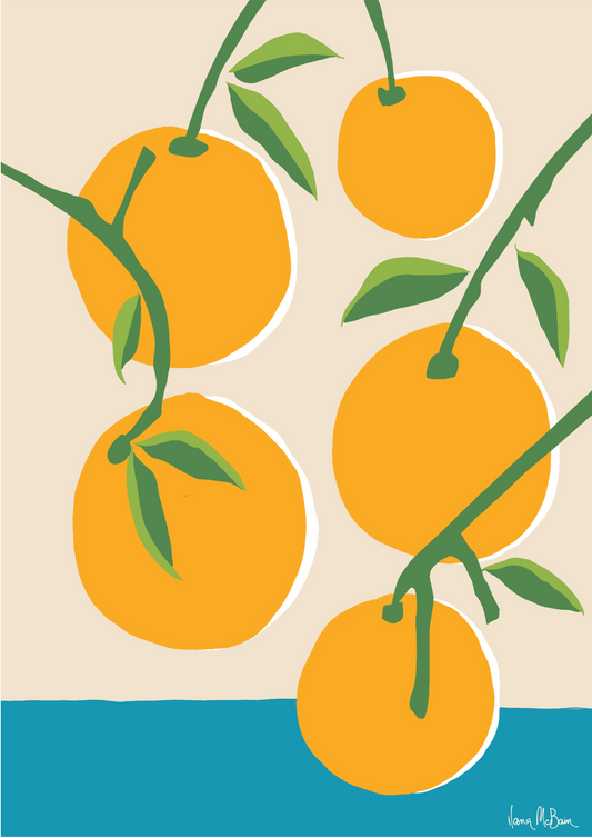 Fresh Parades: The Vibrance of Oranges - Art Print