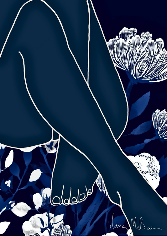 Petals Meet Skin – Art Print by Ilana McBain