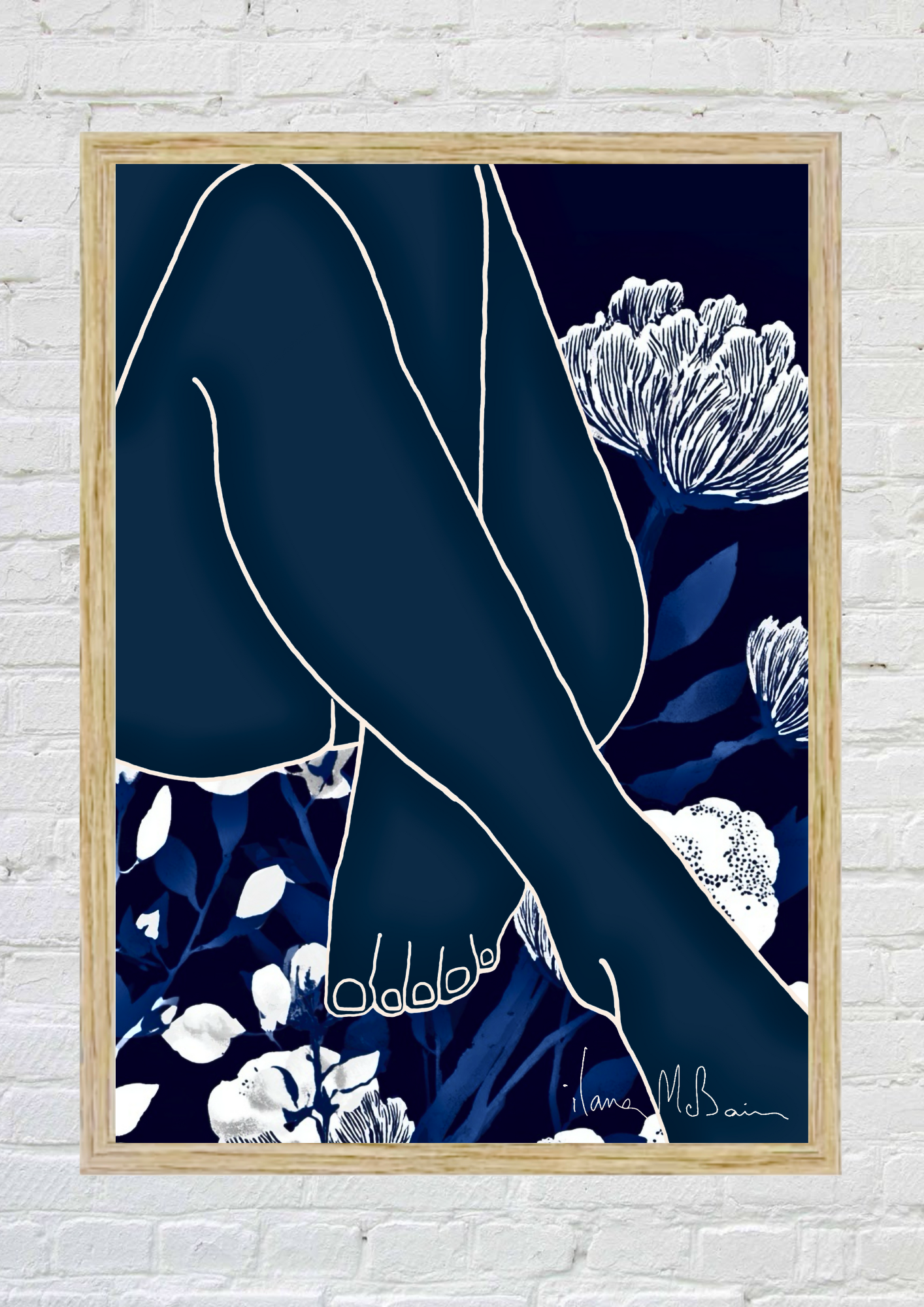 Petals Meet Skin – Art Print by Ilana McBain