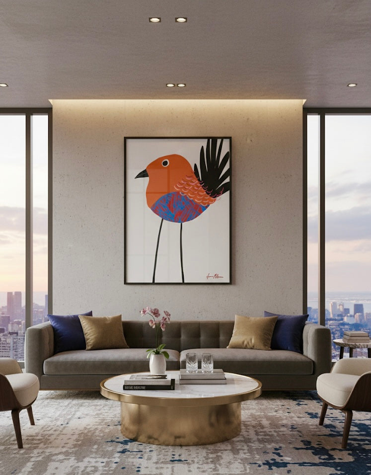 Feathered Serenity - Bird Art Print - Special Edition print