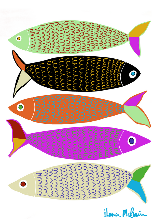Sardines Chic - Coastal Charm - Art Print