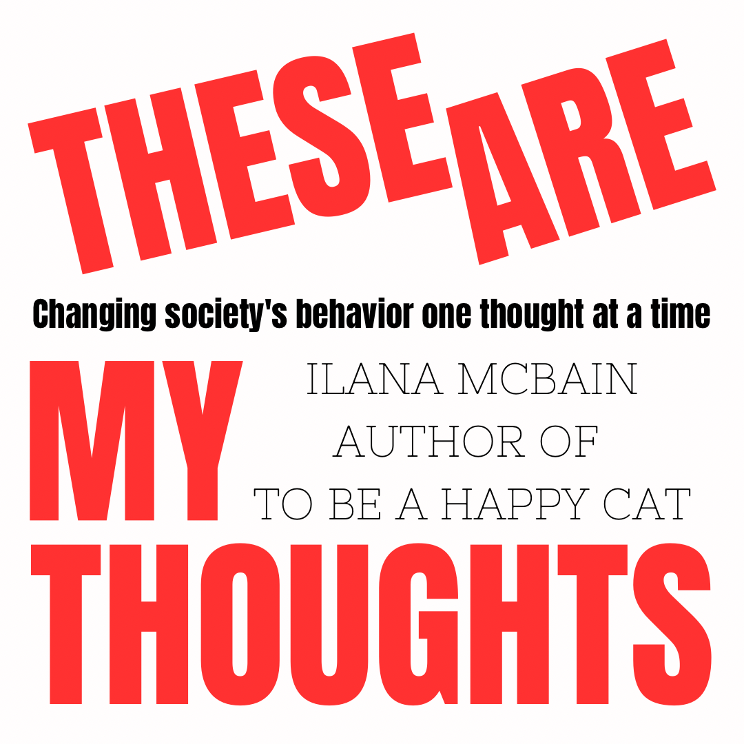 These are my thoughts by Ilana McBain Book cover with red and black text on a white background