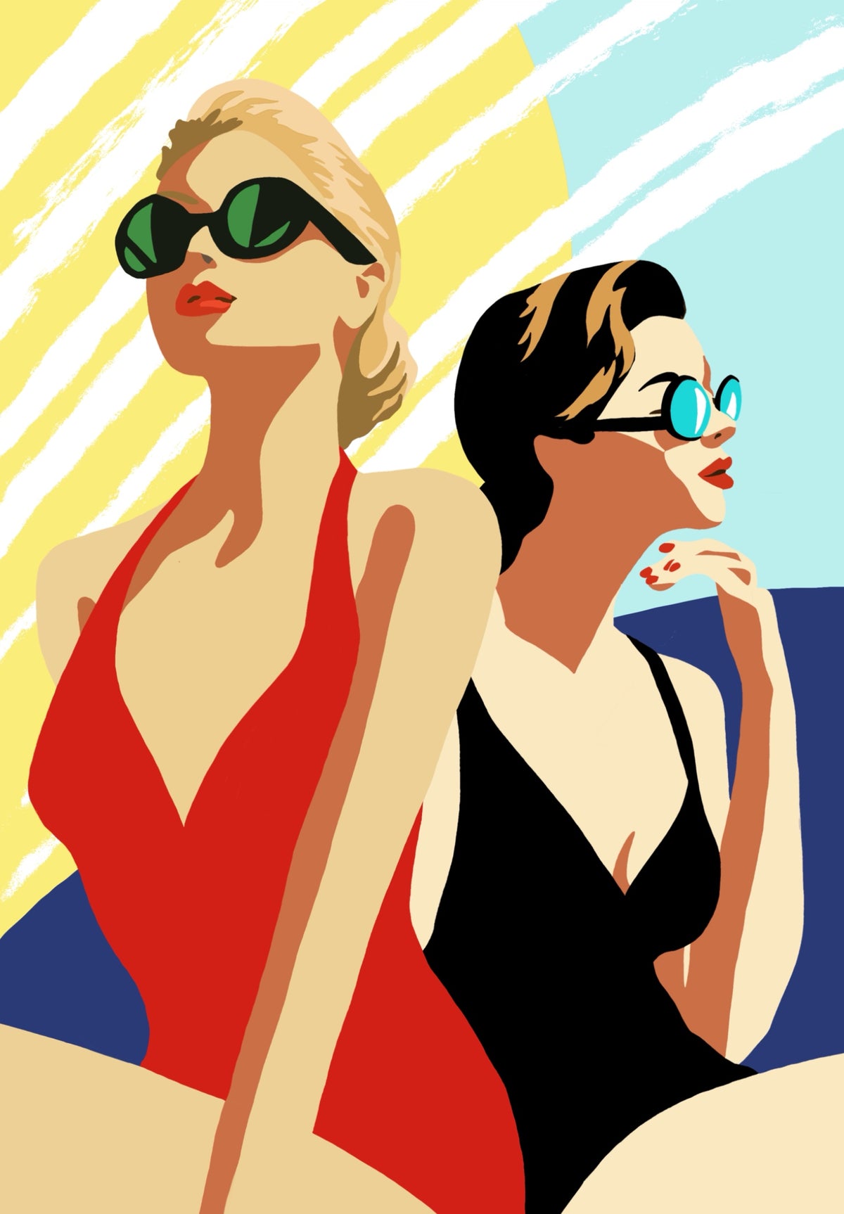 Sun Salt & Attitude art print by Ilana McBain 