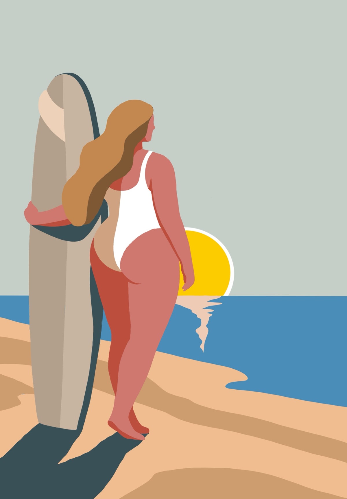 Thank You Ocean contemporary surf art print by Australian artist Ilana McBain